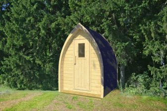 Camping Toilet DHZ - 153x140 cm - incl. dakshingles en vloer - onbehandeld