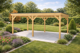 Overkapping Novo 600x400 cm Douglas (incl. EPDM)