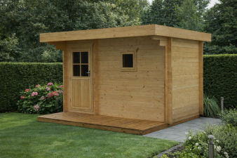 Buitensauna Plat Dak Interflex 3432 - 340x231 cm