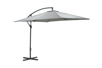 Garden Impressions Corfu parasol - 250x250 cm - carbon black - light grey