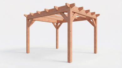 Bouwpakket overkapping 410,5x346 cm fijnbezaagd Douglas