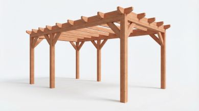 Bouwpakket overkapping 588,5x346 cm fijnbezaagd Douglas