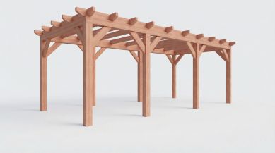 Bouwpakket overkapping 709x346 cm fijnbezaagd Douglas