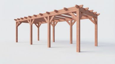 Bouwpakket overkapping 822x346 cm fijnbezaagd Douglas