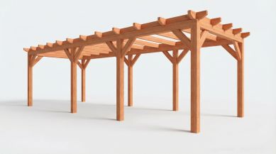 Bouwpakket overkapping 886,5x346 cm fijnbezaagd Douglas
