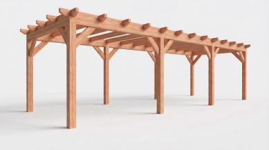 Bouwpakket overkapping 928x346 cm fijnbezaagd Douglas