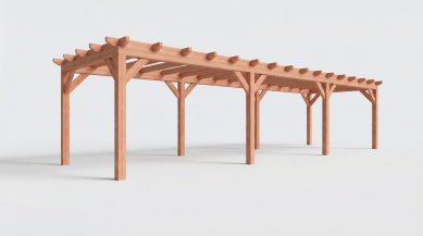 Bouwpakket overkapping 1121,5x346 cm fijnbezaagd Douglas