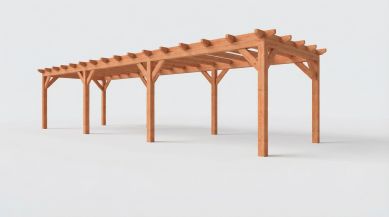 Bouwpakket overkapping 1219x346 cm fijnbezaagd Douglas