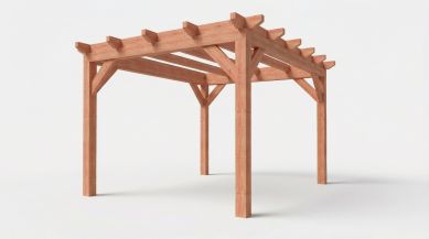 Bouwpakket overkapping 346x410,5 cm fijnbezaagd Douglas