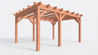 Bouwpakket overkapping 524x410,5 cm fijnbezaagd Douglas