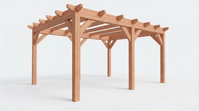 Bouwpakket overkapping 531x410,5 cm fijnbezaagd Douglas