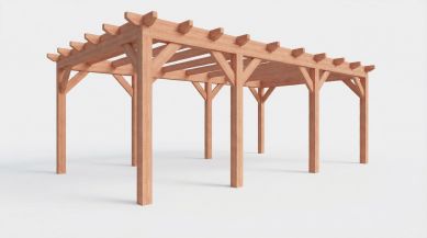 Bouwpakket overkapping 709x410,5 cm fijnbezaagd Douglas