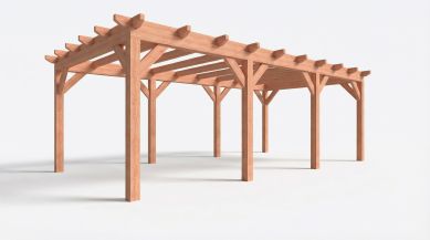 Bouwpakket overkapping 769x410,5 cm fijnbezaagd Douglas