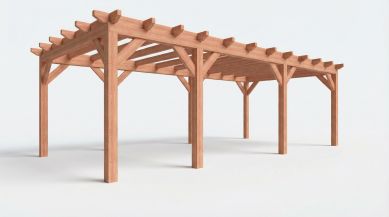 Bouwpakket overkapping 815x410,5 cm fijnbezaagd Douglas