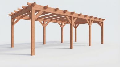 Bouwpakket overkapping 822x410,5 cm fijnbezaagd Douglas