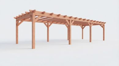 Bouwpakket overkapping 1121,5x410,5 cm fijnbezaagd Douglas