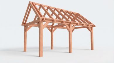 Bouwpakket zadeldak 584x410,5 cm fijnbezaagd Douglas