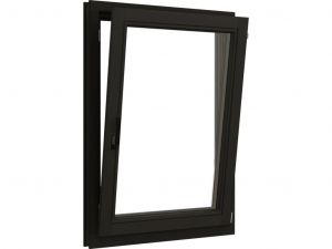 Draai-kiepraam rechtsdraaiend zwart - 77,4x107,4 cm
