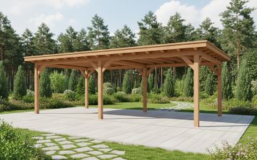 YARD Outdoor Elegante overkapping 500x350 cm vrijstaand Douglas blank