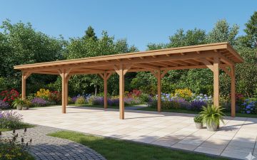 YARD Outdoor Elegante overkapping 800x350 cm vrijstaand Douglas blank