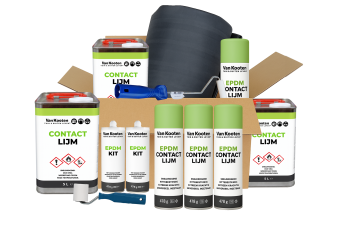 Van Kooten EPDM dakpakket compleet - 1,14 mm dik - 6,10 meter breed-2,50 meter