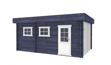 Blauw/wit gecoate garage plat dak 3352