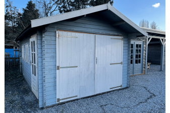 Garage Geir 360x537 cm inclusief dubbelglas en composiet funderingsbalken - Wommelgem