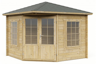 Blokhut 3055G 300x300 cm geïmpregneerd