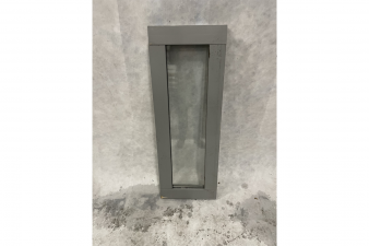 Vast raam grijs geverfd dubbel glas 45,5x127 cm - Beschadigd - SALE01922