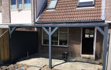 Aluminium veranda greenline 525x300 cm antraciet structuur - Hellevoetsluis