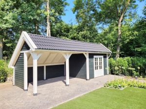 Trendhout De Hoeve XL kapschuur 885x380 cm Lariks/Douglas blank - Totaalpakket
