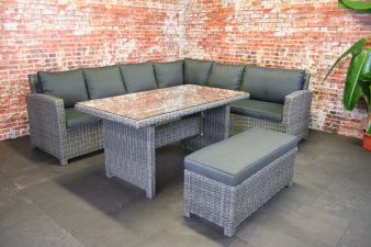 Wicker high dining cornerset Leonardo - Showmodel Numansdorp, Amersfoort & Wommelgem