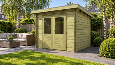 Classicline Blokhut Limburg 250x250 cm vuren groen geïmpregneerd