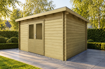 Classicline Blokhut Flevoland 400x250 cm vuren groen geïmpregneerd