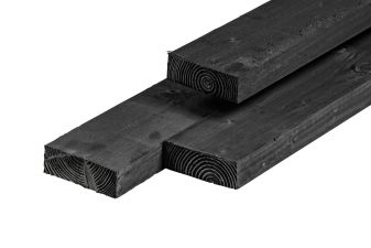 Ligger Douglas 6,3x17,5x305 cm - Zwart geïmpregneerd