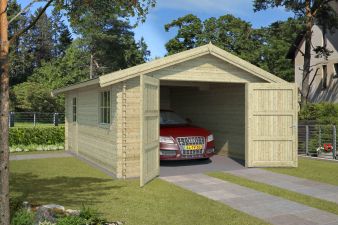 Garage Yarik 380x540 cm - Groen geïmpregneerd main