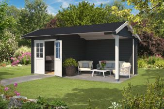 Blokhut Kenzo 540x300 cm - Carbon Grey-Wit gecoat main