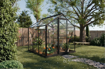 Royal Well Mary I aluminium tuinkas 212x222 cm zwart