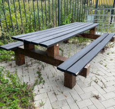 Picknicktafel lariks/douglas Boss 250x180x75 cm - zwart gebeitst - Velp