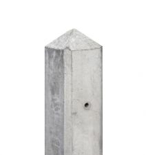 T-paal wit/grijs beton met diamant kop 10x10x278cm voor schermen 180cm hoog