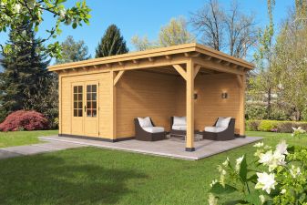 Overkapping Plat Dak Odense XXL Type 3 Red Class Wood 650 x 450 - blanke wanden