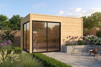 Tuindeco Rico Blokhut 400x300 cm 28 mm vuren bruin geïmpregneerd