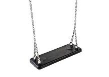 Rubber schommelzit zwart met ketting