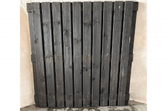 Douglas tuinscherm 180x180 cm zwart - 5 stuks in 1 koop - SALE01361