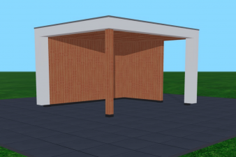 1 stuk beschikbaar: Buitenverblijf Verona 400x335 cm - Plat dak incl. toebehoren - SALE01527