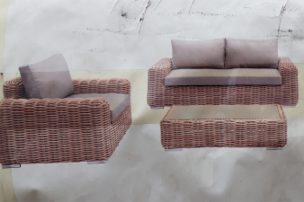 Tuinset - 1x tafel 1x stoel 1x bank - SALE01540