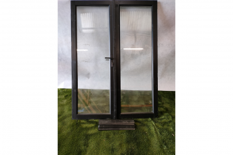 1 stuk beschikbaar: Steel Look deur 04 dubbel DOUGLAS zwart, deur 75x206 cm, kozijn 163,6x213,6 cm - SALE01932