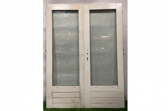 Dubbele deur 148x203 cm - wit gecoat - SALE01022