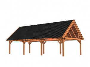 Overkapping Zadeldak XXL 1125x595 cm