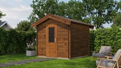 Lugarde Select Blokhut Hengelo 250x250cm - Keteldruk Bruin